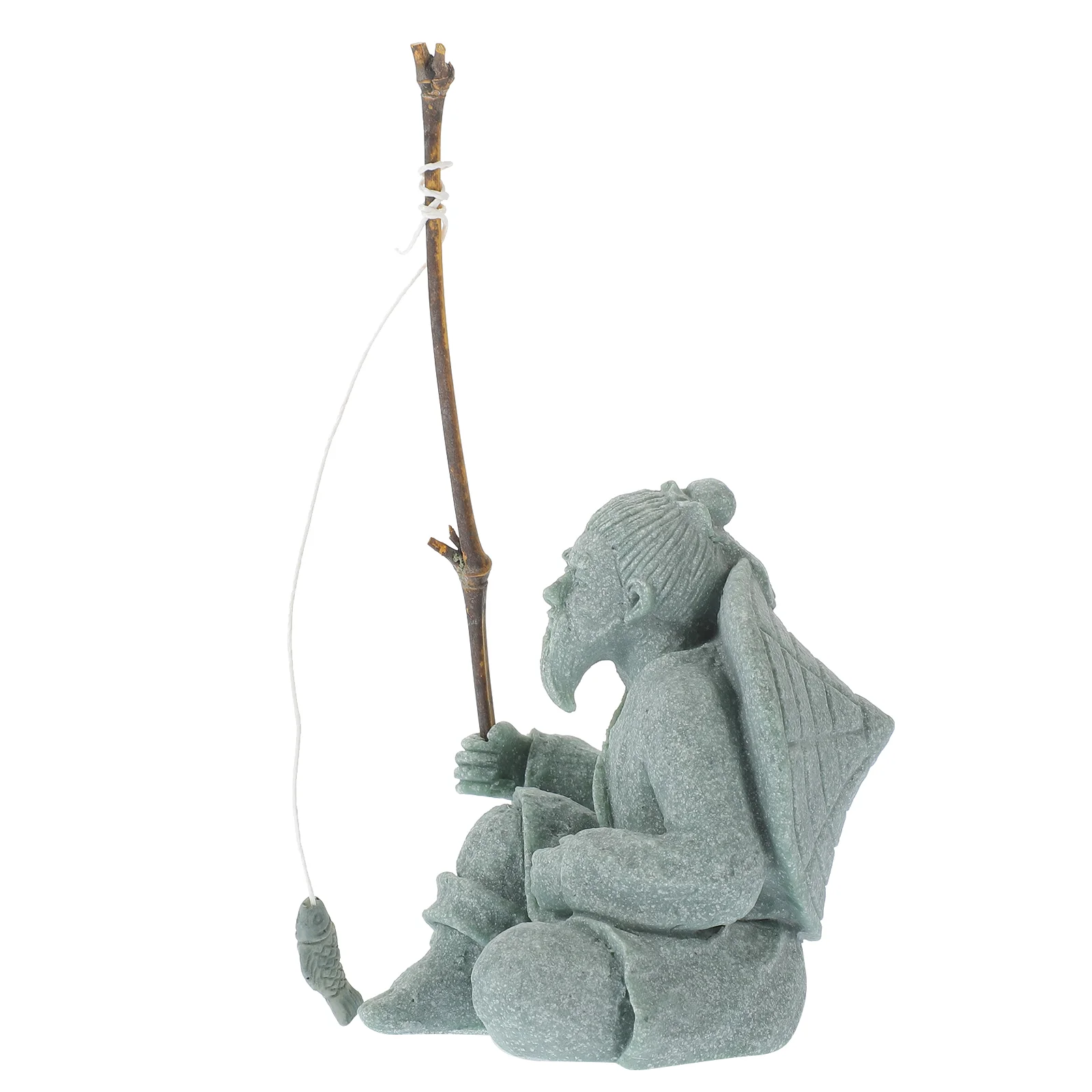 

Decorate Mini Fisherman Statue Aquarium Ornament Decoration Garden Delicate Desktop Figure