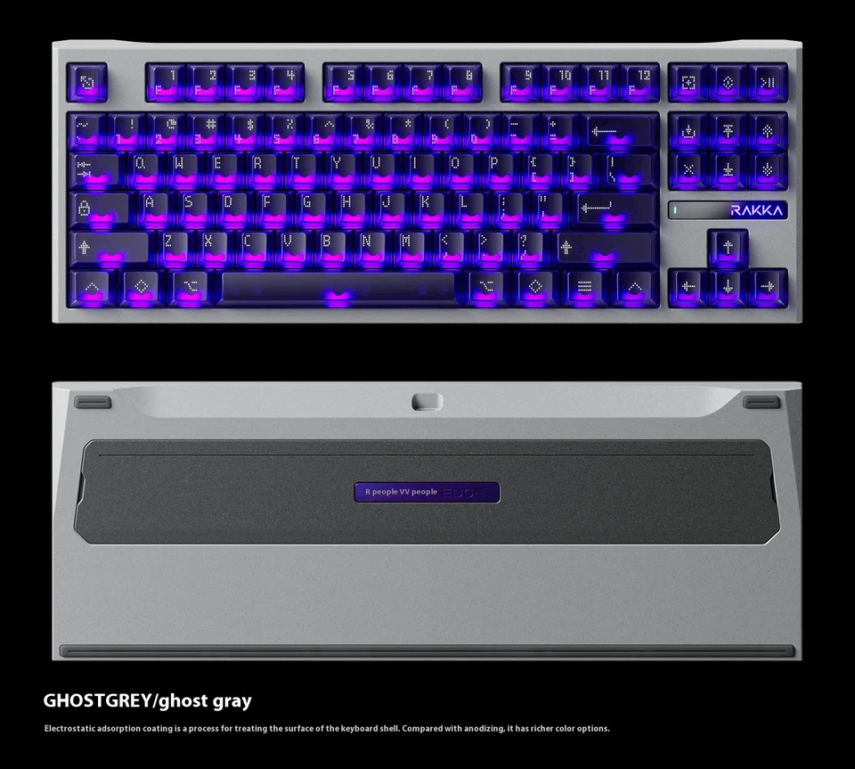 RAKKA 80 Edge Magnetic Axis Keyboard Gateron Grey Jade PRO