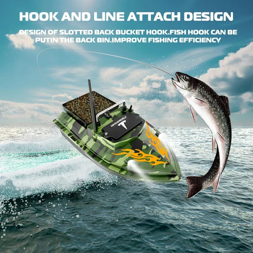 RC Fishing Bait Boat – 2KG Load, High-Speed 3