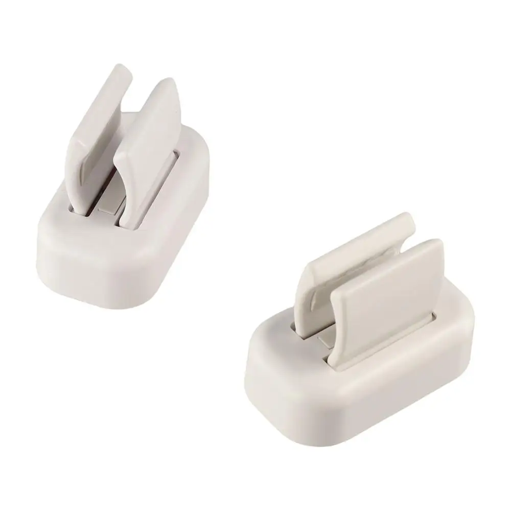 Practical Plastic Mop Broom Holder Self Adhesive Wall Mounted Electric Toothbrush Holder White Waterproof Mop Clip for Kitchen 2