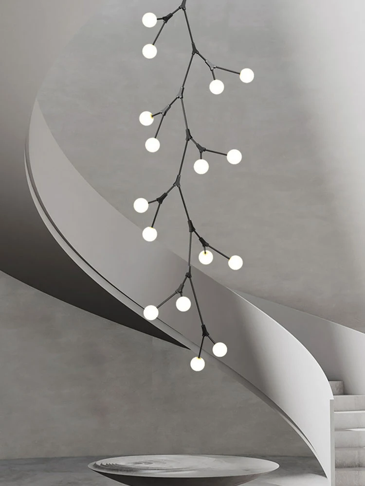 

Chandelier Staircase Hanging Lamps for Ceiling Pendant Ceiling Lamp for Living room Attic Staircase Lighting Glass Pendant Light