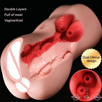 6 in 1 Vagina Mouth Sex Product Realistic Artificial Silicone Vagina Pocket Pussy Man Masturbators Cup Oral Sex Toys for Men 4