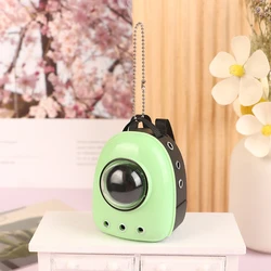 Miniature Cat Backpack Ornament for Dollhouse and Photography Props (Green)