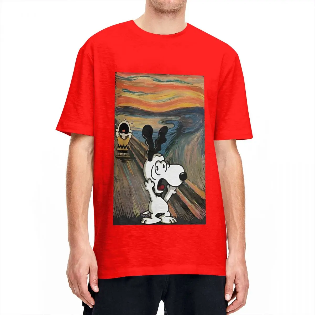 thumbnail image 1 of Camiseta de Snoopy y Charlie Brown de Peanuts, divertida camiseta de hip hop, camisetas de manga corta, camisetas de verano 100% algodón, camisetas de talla grande, 1 of 5