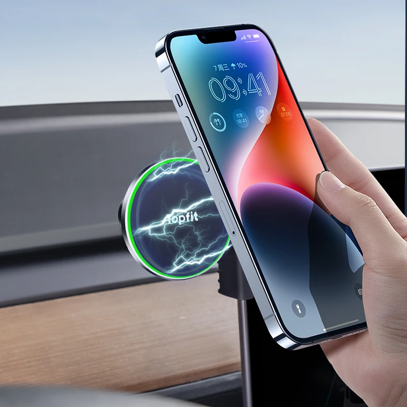 phone holder tesla wireless charger iphone 12