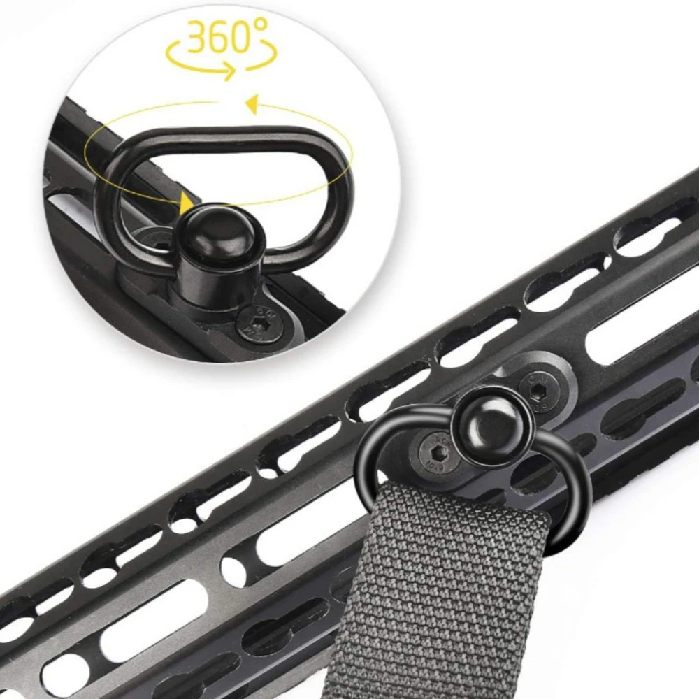 Tactical QD M-LOK Sling Swivel Adapter Rail Mount SLING Buckle Metal Strap Loop Strap Rail Mount Steel Push Button