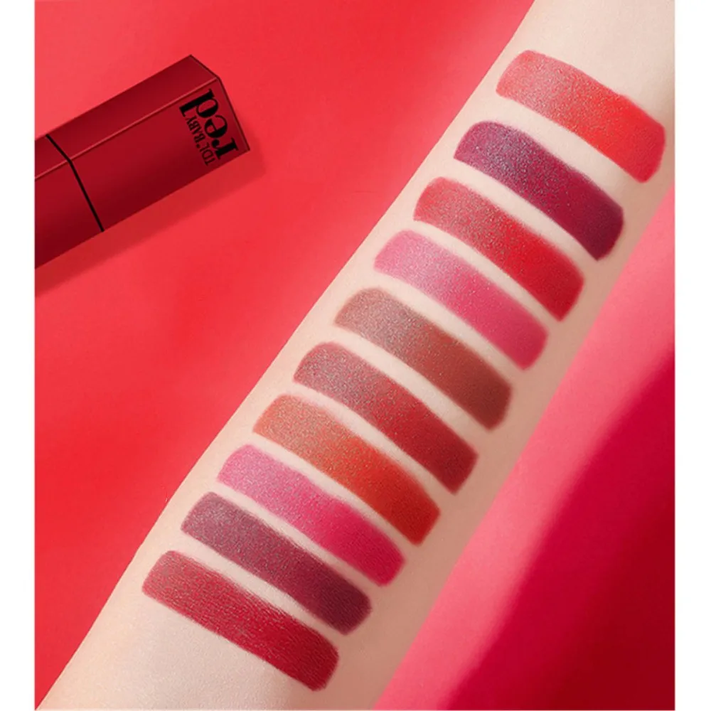 10pcs/set Retro Liquid Velvet Matte Lip Gloss Red Lipstick Nude Makeup Women Long Lasting Waterproof Beauty Box Cosmetics Gift 3