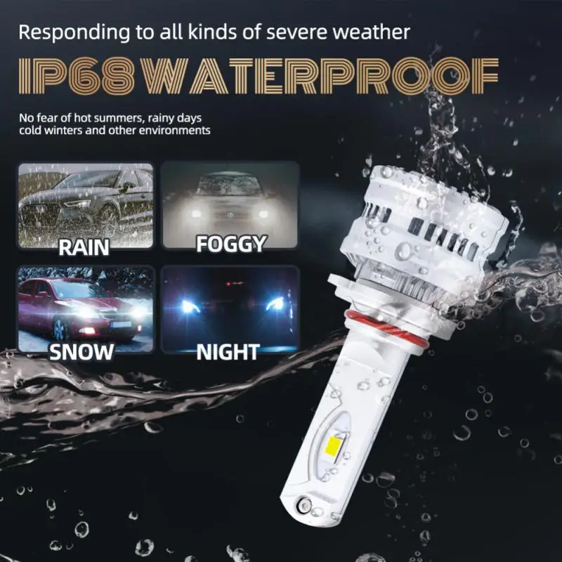 

Led Car Headlight 10000lm High Luminous Easy Installation Powerful Heat Dissipation Ip68 Waterproof Car Headlight P4led Durable