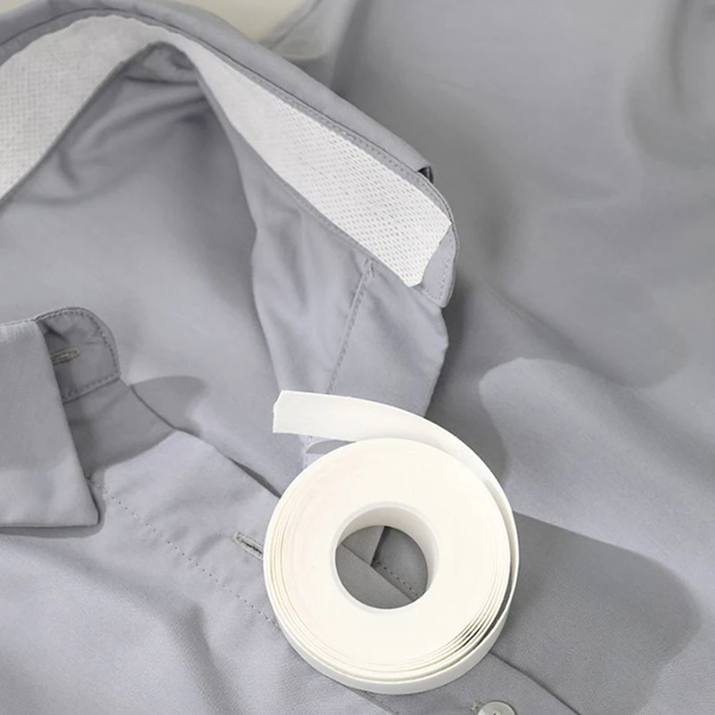 Shirt Collar Shaper Shirt Collar Stays Shirt Collar Protector 1 Roll Self Adhesive Collar Styling Tape Does Not Warp Shirt Neck Protector Pads Shirt Collar Support Sweat-removing Pads