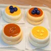 Simulation Soufflé Fiddy Squeeze Toy Decompression Pressure Relief Squishy Fingertip Toy Blueberry Strawberry Slow Rebound Toy 2