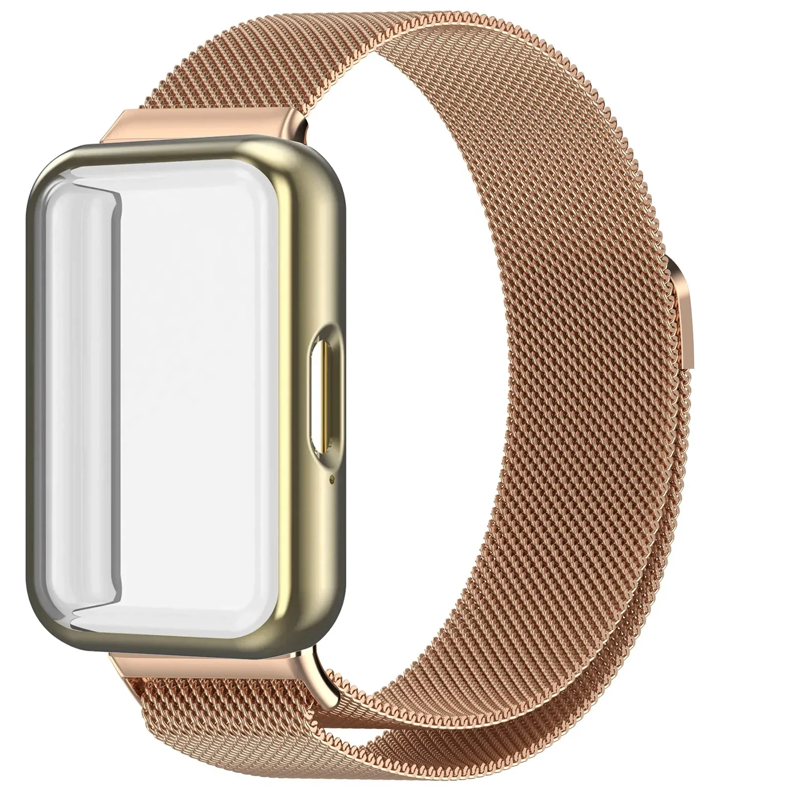 Milanese Loop Strap with Magnetic Wristband and Screen Protector Cover