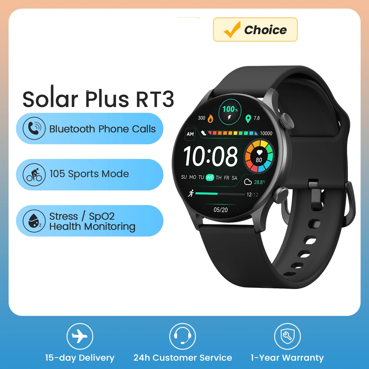 

Smart Watch 2023 New Women Men Voice Calling call 466*466 HD resolving power Waterproof Blood oxygen Multifunctional Smart watch