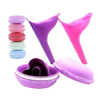 Women Portable Urinal Outdoor Travel Camping Female Urinal Soft Silicone Urination with Box Standing Toilet Emergency TMZ 1