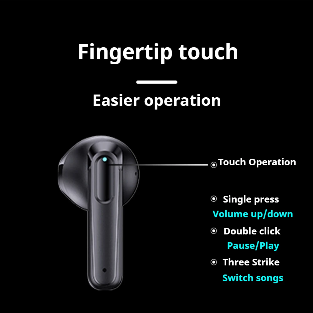 A18 KI-Übersetzer-Ohrhörer mit 164 Sprachen, Bluetooth 5.4, Geräuschunterdrückung, HD-Anrufqualität, Touch-Steuerung und Wasserdichtigkeit_voghion.com