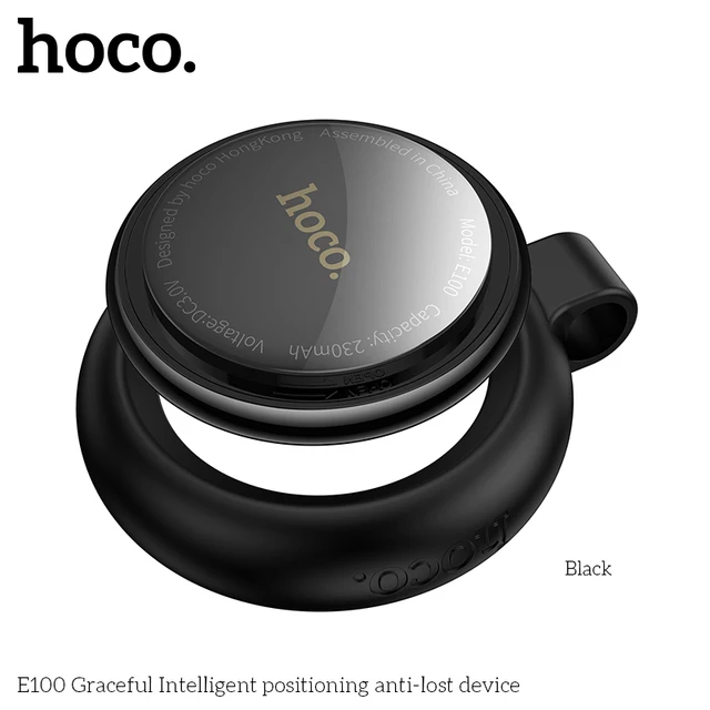 E100 Smart GPS Tracker Mini Tag Anti-Lost Device with Case for iOS Apple Find My App Car/Key/ Pet/Kids Location Finder 3