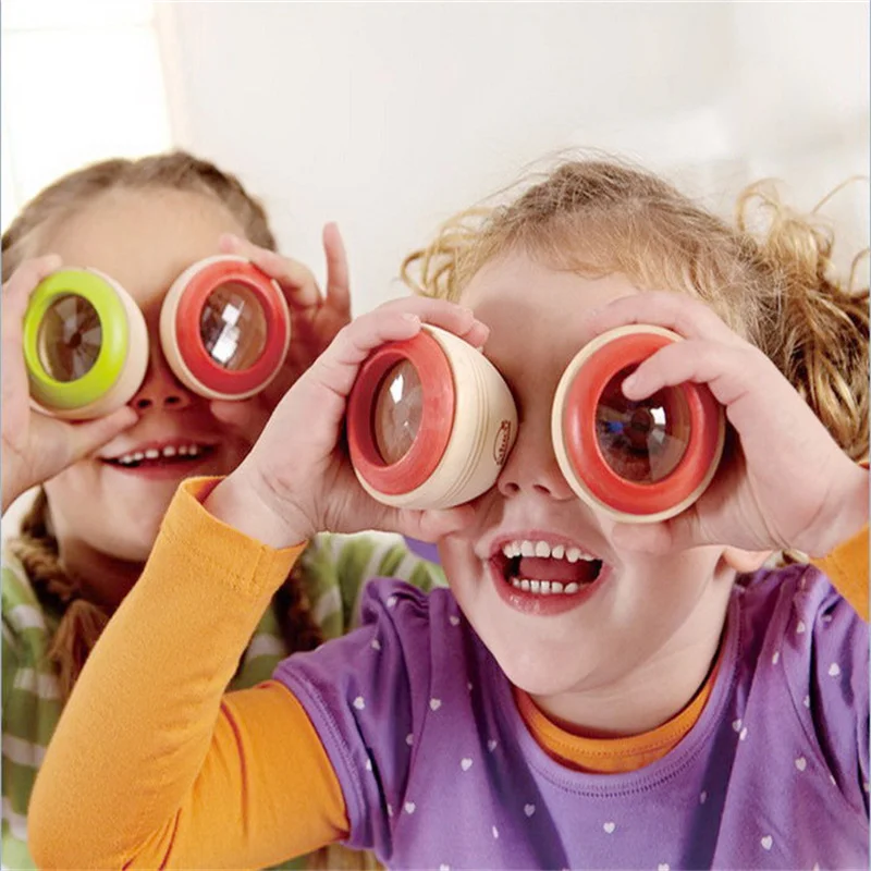 2Pcs Wooden Kaleidoscope Prism Children's Puzzle Toys Exercise Hands Brainstorm And Exploration Teaching Tools Fun Toys