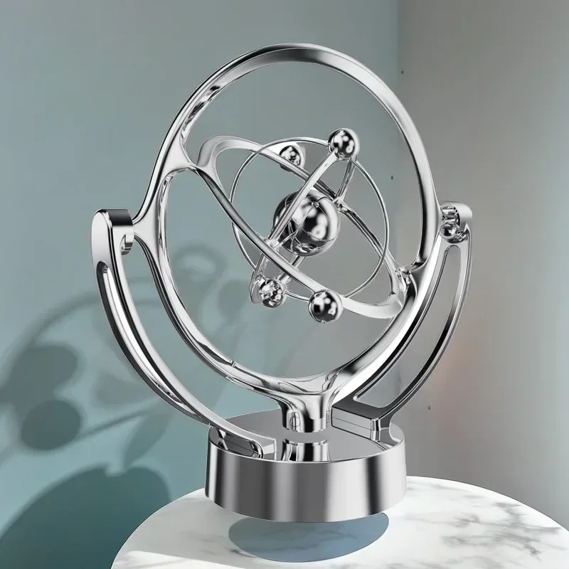 Experience The Magic of Perpetual Motion: Desk Ornament with Earth Orbital Swinging Arm Reloj De Sol Reloj Solar Madera