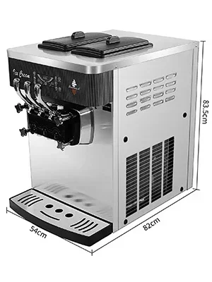 SIHAO Commercial Ice Cream Machine 1400W Fast Freezing Dessert Shop Equipment 16-20L/H Stainless Steel Frozen Display System