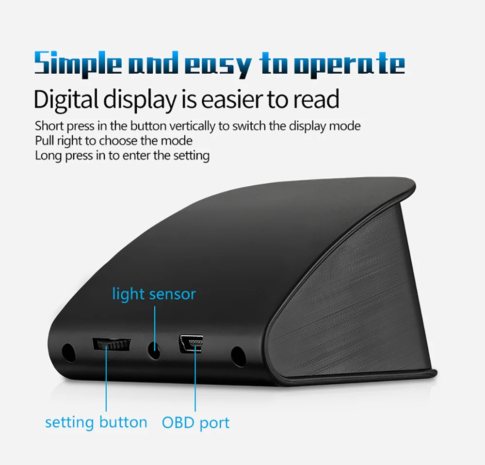 OBD HUD P10 Pro OBD2 Smart Digital Meter Head Up Display Digital Speedometer On