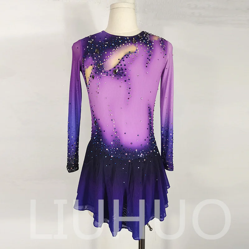 

LIUHUO Ice Figure Skating Dress Girls Women Teens Stretchy Spandex Competition Wholesale