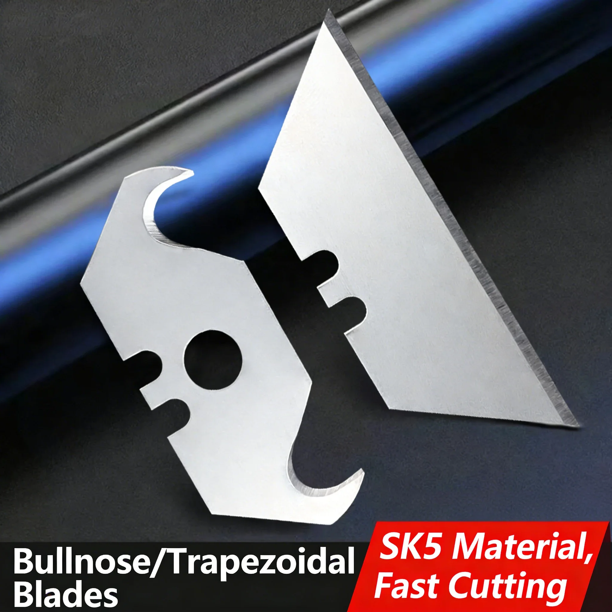 10/30/50/100개 |   SK5 사다리꼴 블레이드 커터 |   헤비듀티 올스틸 접이식 나이프 |   산업용 카펫 및 벽지 절단 도구
