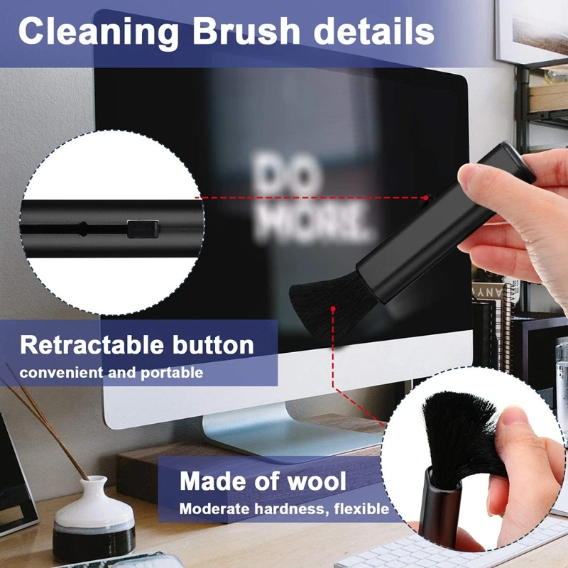 

Soft Wool Brush Screen Cleaner Portable PC Lens Keyboard Phone Screen Cleaning Drop Shipping