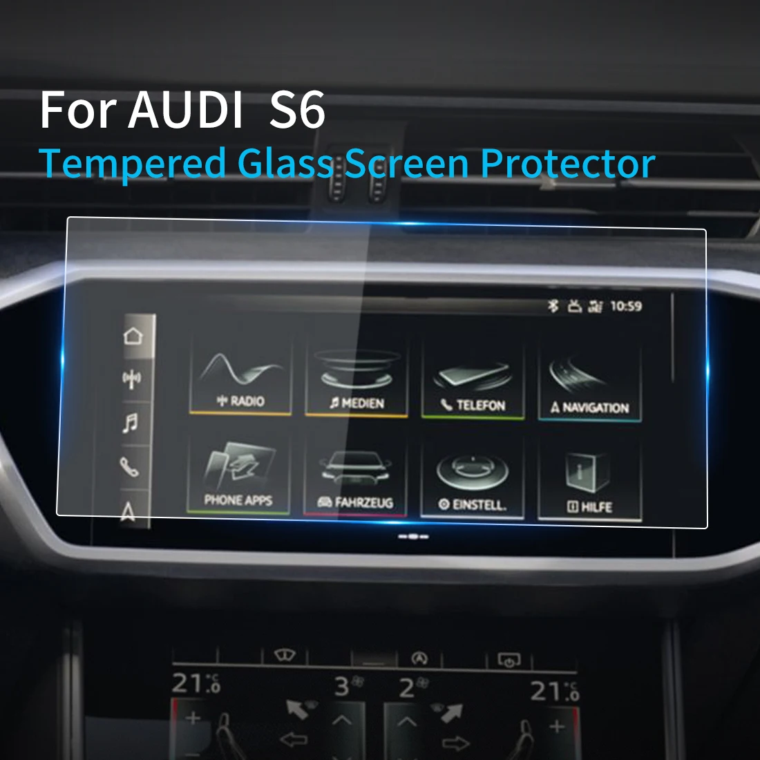 

Для Audi S6 2023 Carplay, защита экрана, фотонавигатор, панель приборной панели, автомобильные наклейки, Аксессуары для GPS