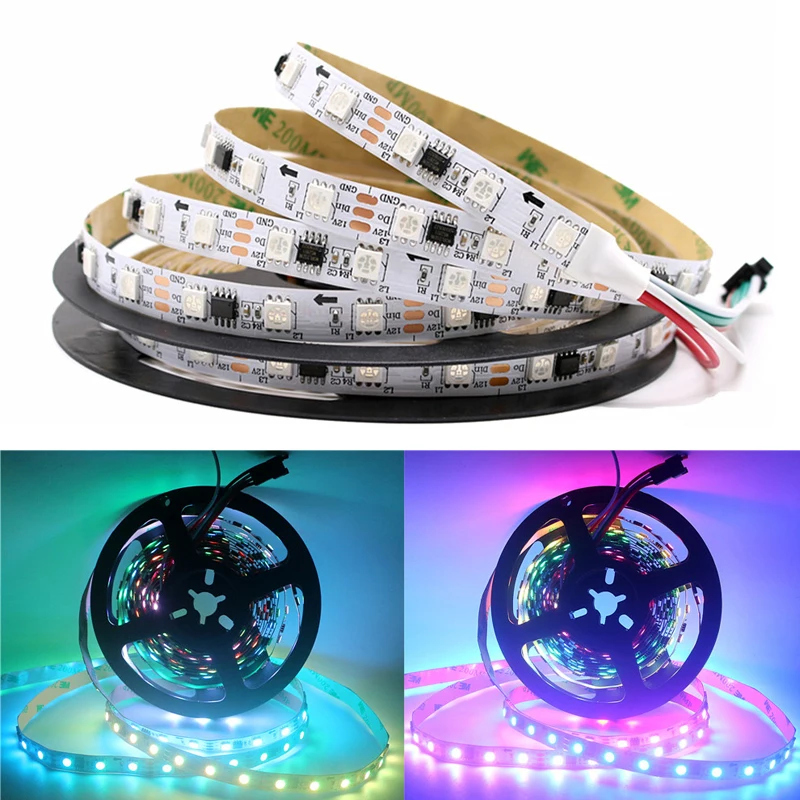 

DC12V Full Colors Led Strip WS2811 5050 RGB Led Pixel Strip Light Ribbon Flexible 5M 30/60LEDs Waterproof