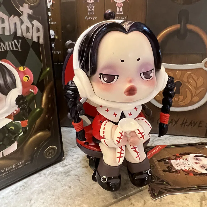 Skullpanda X The Addams Family Addams Family Morticia Day Cousin Itt Gomez Skullpanda Action Figures Dolls Toys Collection