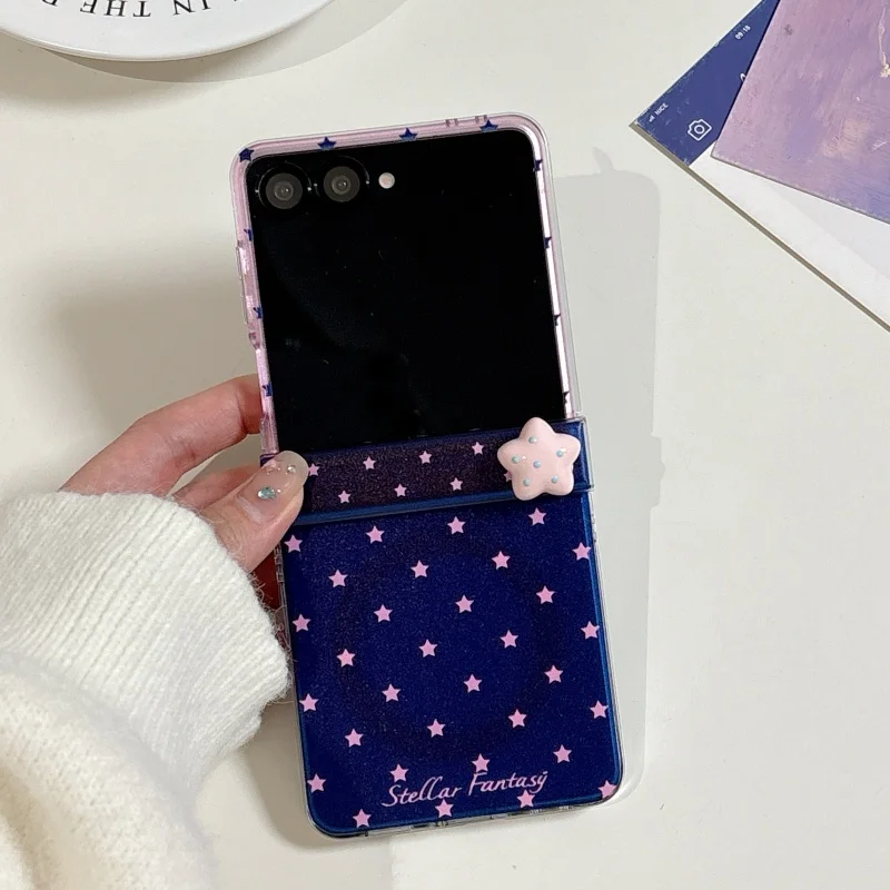 Korean Polka Dot Magnetic Phone Case with Magsafe Star Stand - Stylish and Durable Cover