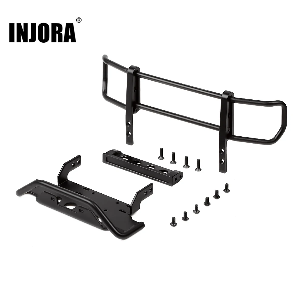 RC Car Metal Front Rear Bumper 1:10 RC Crawler TRX4 G500 TRX6 G63 6X6 Upgrade Parts INJORA rc car parts