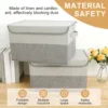 Foldable Fabric Storage Box Laundry Baskets Linen Home Cabinet Cosmetic Jewelry Toy Desktop  Organizers Closet Fabric 4