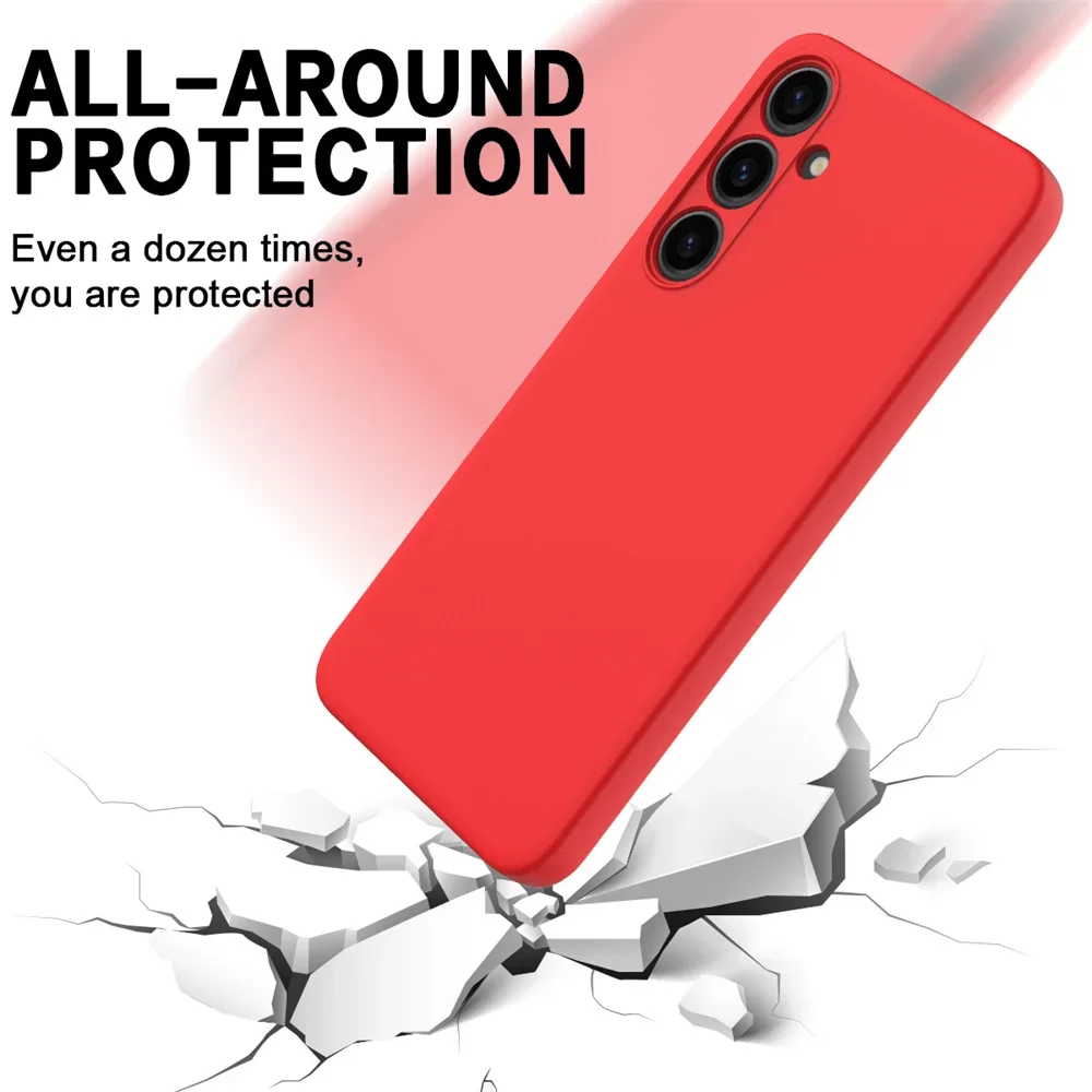 Vibrant Liquid Silicone Shockproof Phone Case with Straight Frame Design