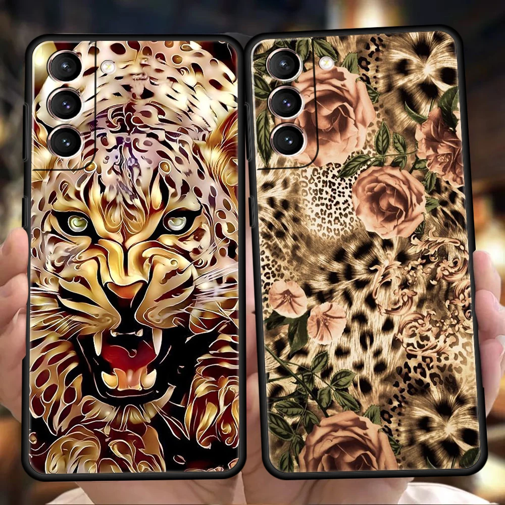 Leopard Print Silicone Phone Case Cover