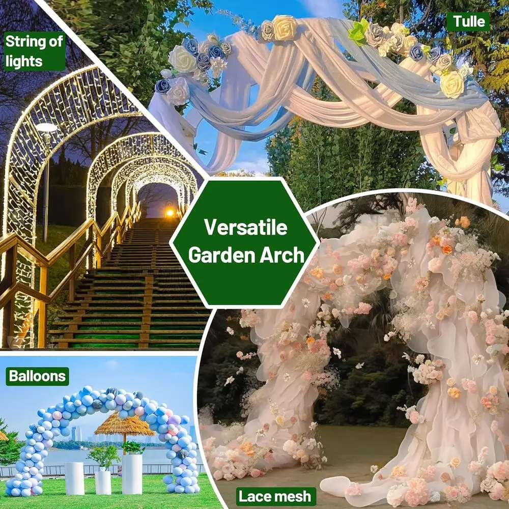 Galvanized steel garden trellis arch image 8