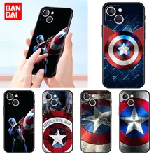 

America Captain Avengers Marvel Case for iPhone 13 12 11 Pro Max X XS SE 6 7 8 6s Plus XR Trend Coque Matte Cover Black Silicone