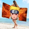 1pc Uzumaki Naruto Anime Towel Microfiber Beach Towel Quick Dry Kids Beach Blanket Soft Pool Towel 1