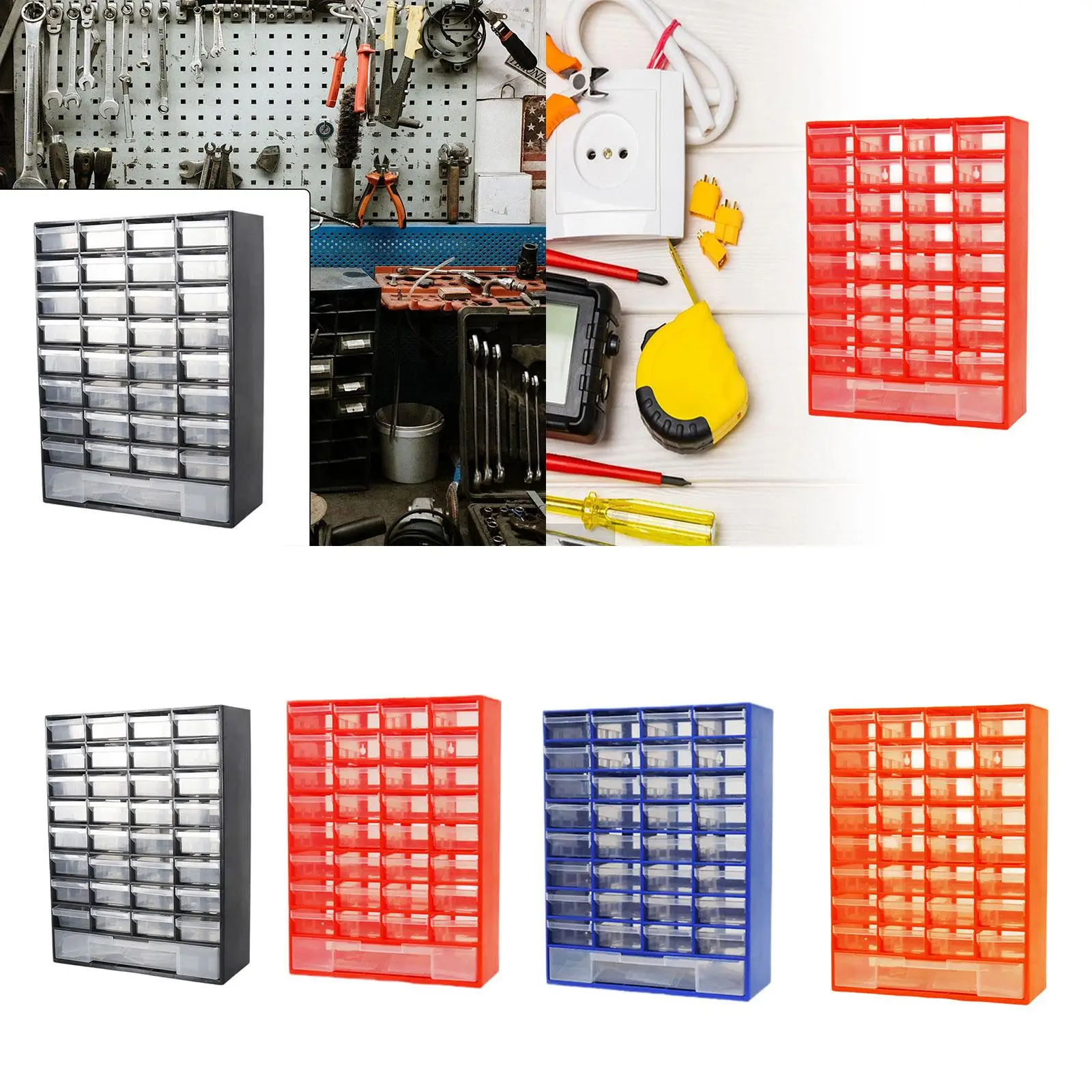 Drawer Storage Cabinet Organizer Container with 33 Compartment Tool Box Garage Organization for Scrapbook Small Items Jewelry 3