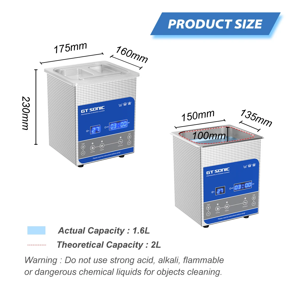 GTSONIC Ultrasonic Cleaner - 2L to 27L Digital Ultrasound Bath with Big Sale Price Description Image.This Product Can Be Found With The Tag Names Digital ultrasonic cleaner 6l, Ultrasonic cleaning machine 3l, Ultrasonic cleaning machine 6l