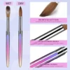 4pcs Kolinsky Acrylic Nail Brush Set Size 10/12/14/16 for Acrylic Powder Application Brushes Art Extension & Carving Salon Home 4
