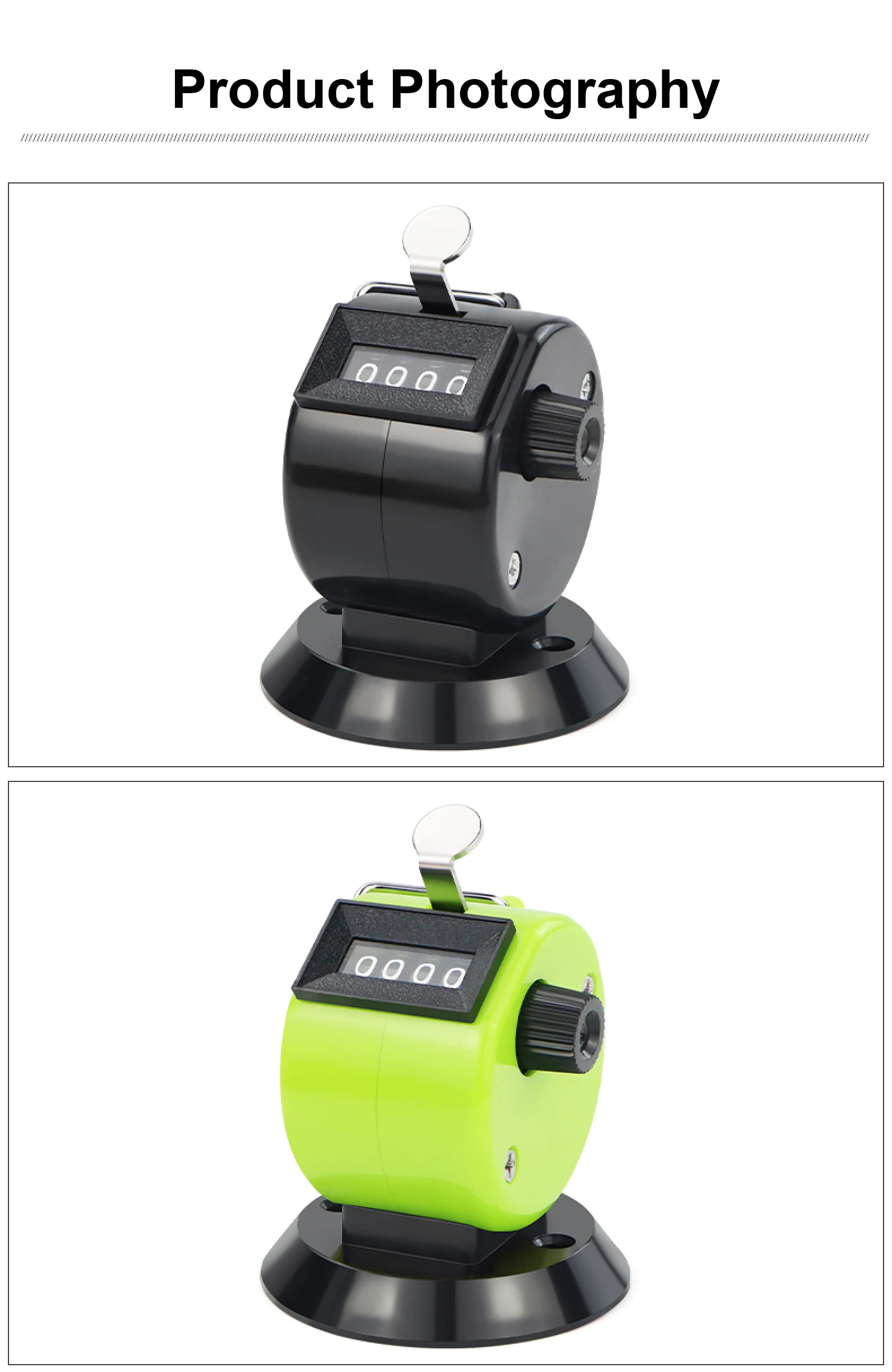 Manual Counter Mechanical Tally Handheld Rotary Clicker Counter Resettable Peopl