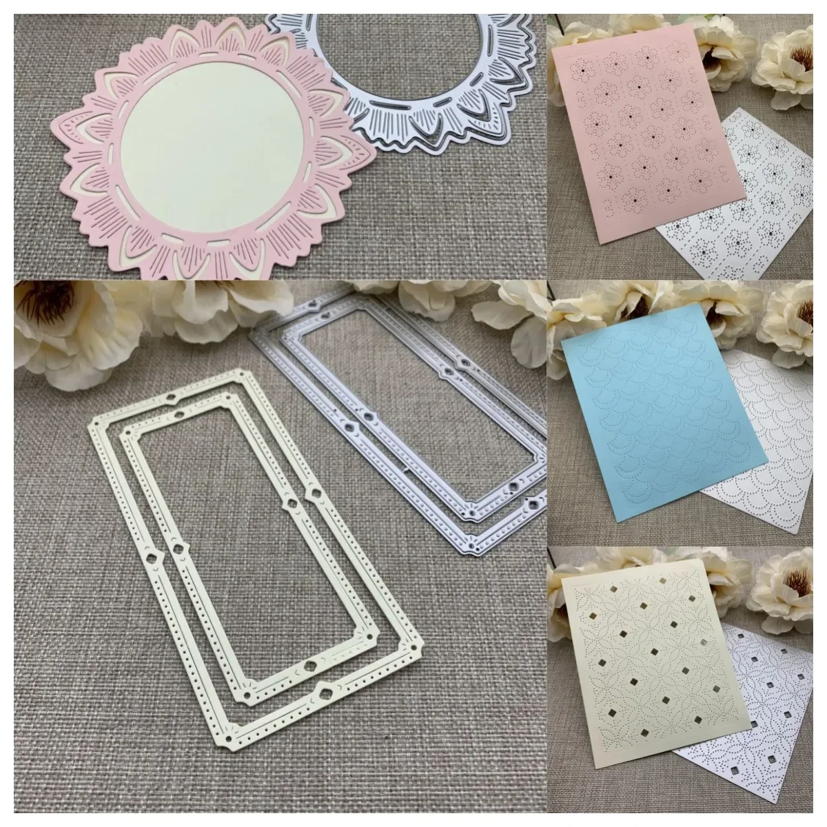 Neue rahmen serie Metall Schneiden Stirbt Für DIY Scrapbooking Dekorative Präge Handwerk Stanzen Vorlage Form