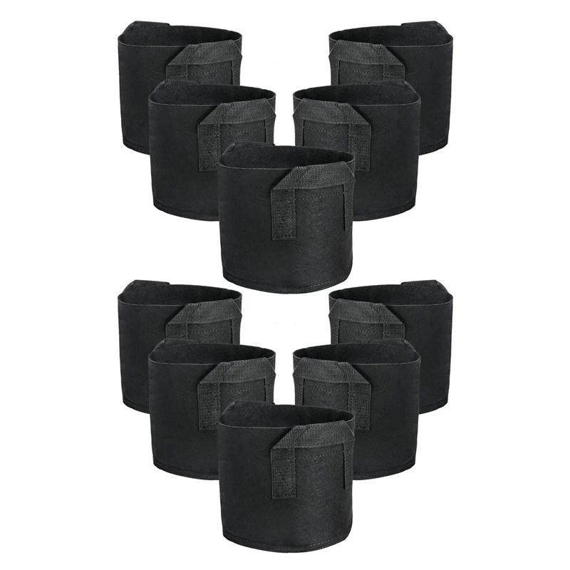 

Fabric Pots Container, 10 Pack 3 Gallon Plant Grow Bags, Fabric Containers With Strap Handles For Potato