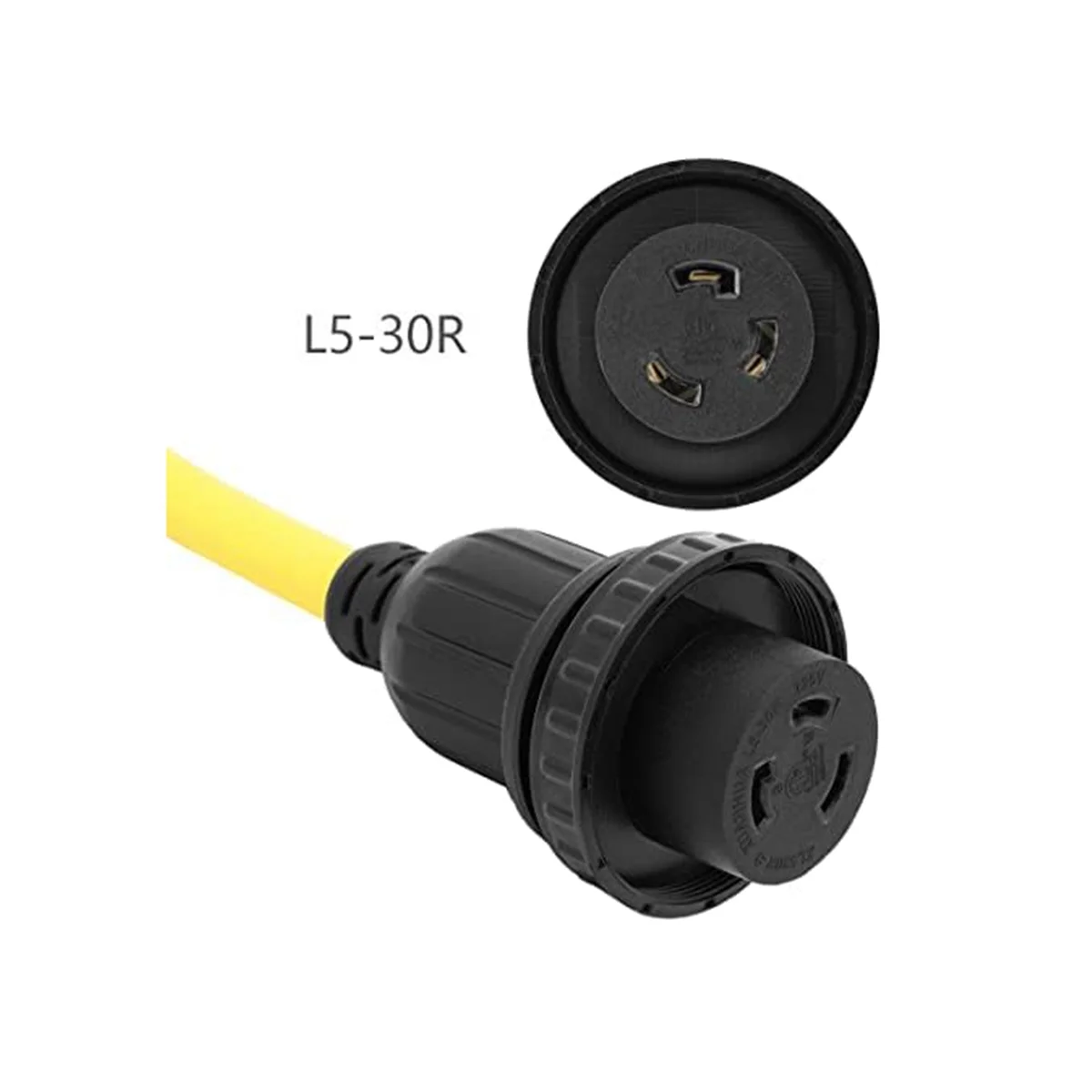 Nema 5-15P Male to L5-30R Female Power Adapter Cord,Generator 30 Amp to 15Amp Household Adapter Cable US Plug