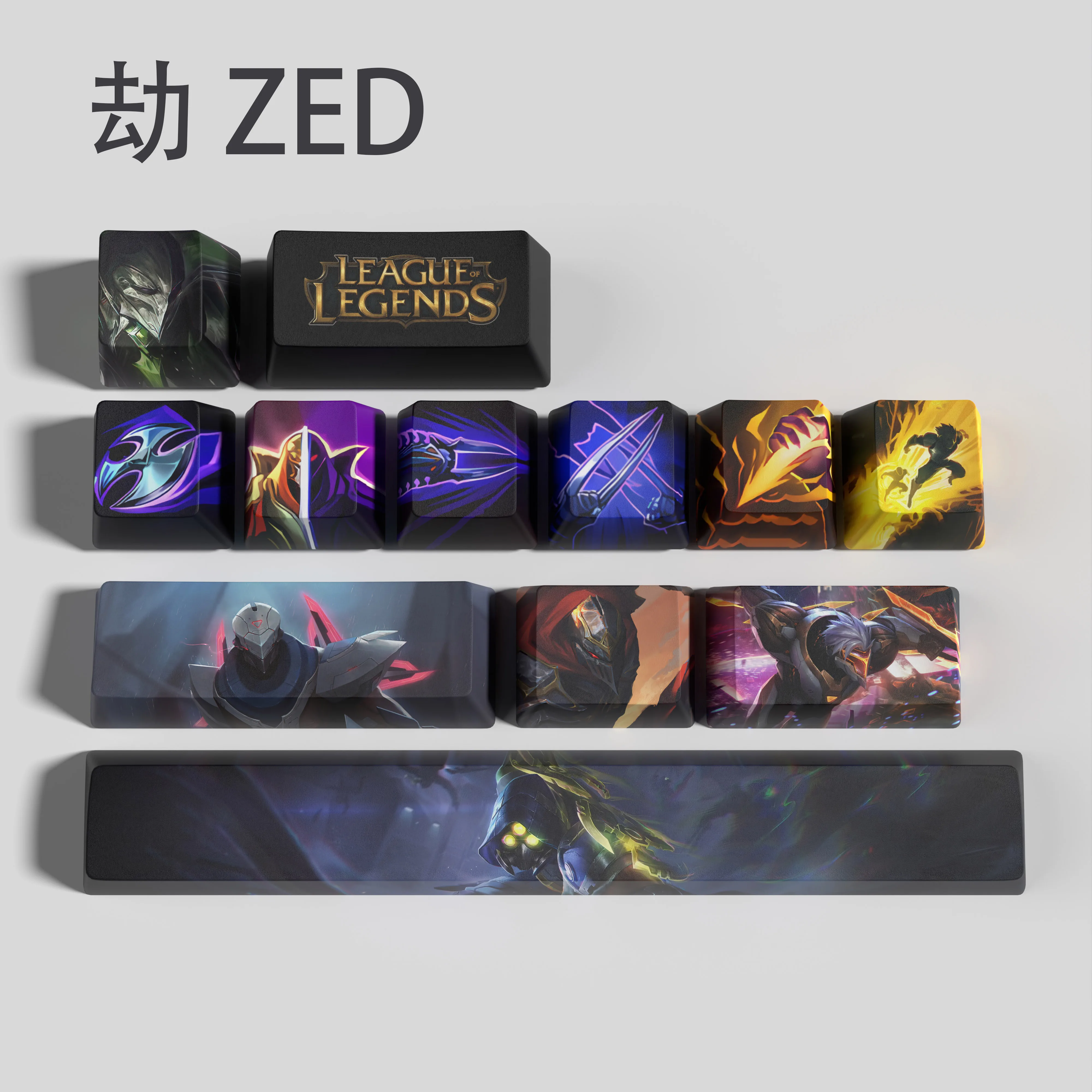 Pbt Dye Sub Keycaps League of Legends Keycaps do Jogo Perfil do Oem 12 Chaves Pbt - Imagem 4