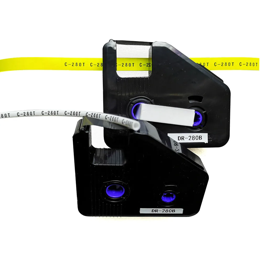 Ink Ribbon Cassette Dr280b Black Tipowriter Cartrid para C-280t Tube Tubo Cabo id Impressora Electronic Lettering Machine Pcs - Imagem 2