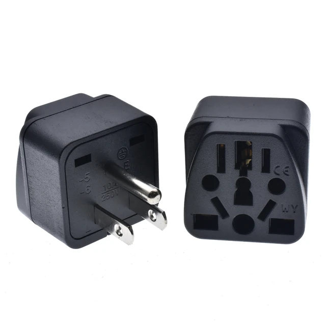 Us Travel Plug Adapter Eu/uk/au/in/cn/jp/asia/italy/brazil To Usa (type B),  3 Prong Grounded Usa Wall Plug International - Electrical Sockets -  AliExpress