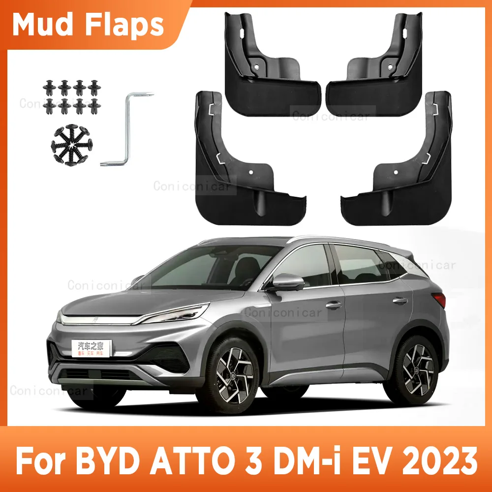 

Брызговики BYD ATTO 3 DM-i EV 2023, 4 шт., брызговики, аксессуары для передних и задних колес