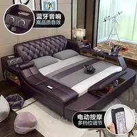 Modern design smart bed with dressing table multi functional bed king size bed frame smart bedroom furniture home furniture 1
