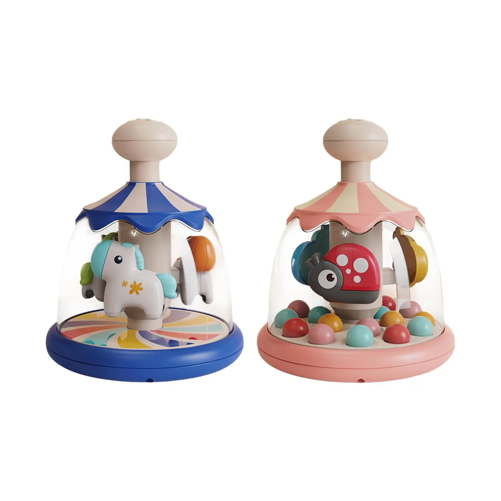 

Baby Press Carousel Toy Grasping Portable Multifunctional Hand Eye Coordination Educational Toy for 6-12 Months Girls Boys Kids